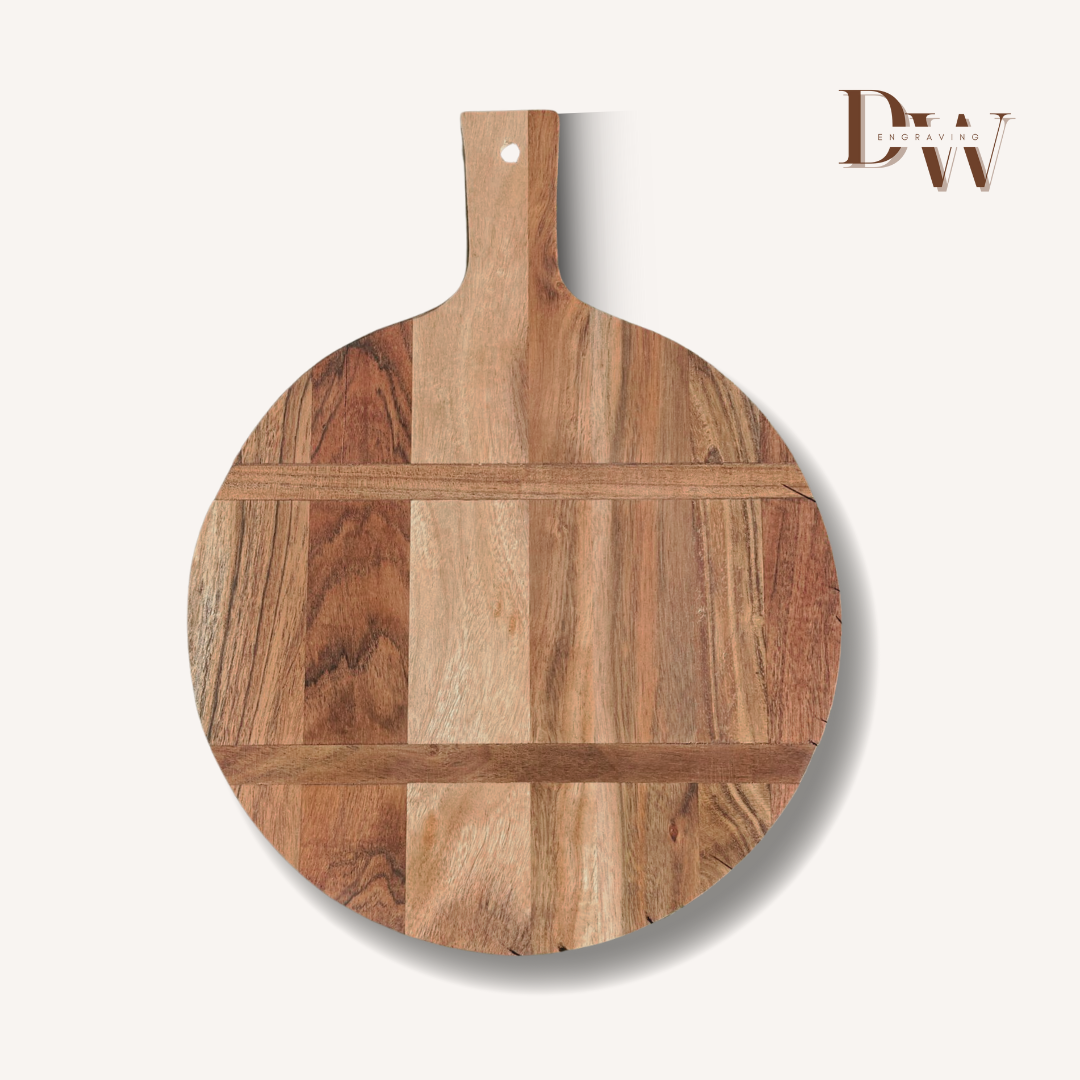 Acacia Round Paddle Serving Board