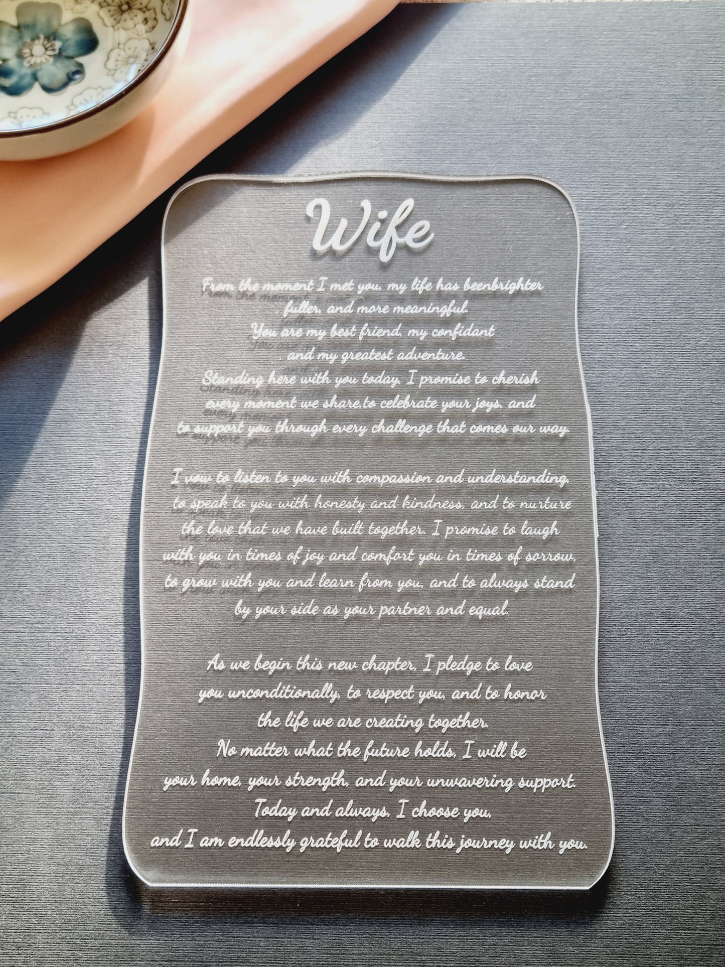 Vow Plaque