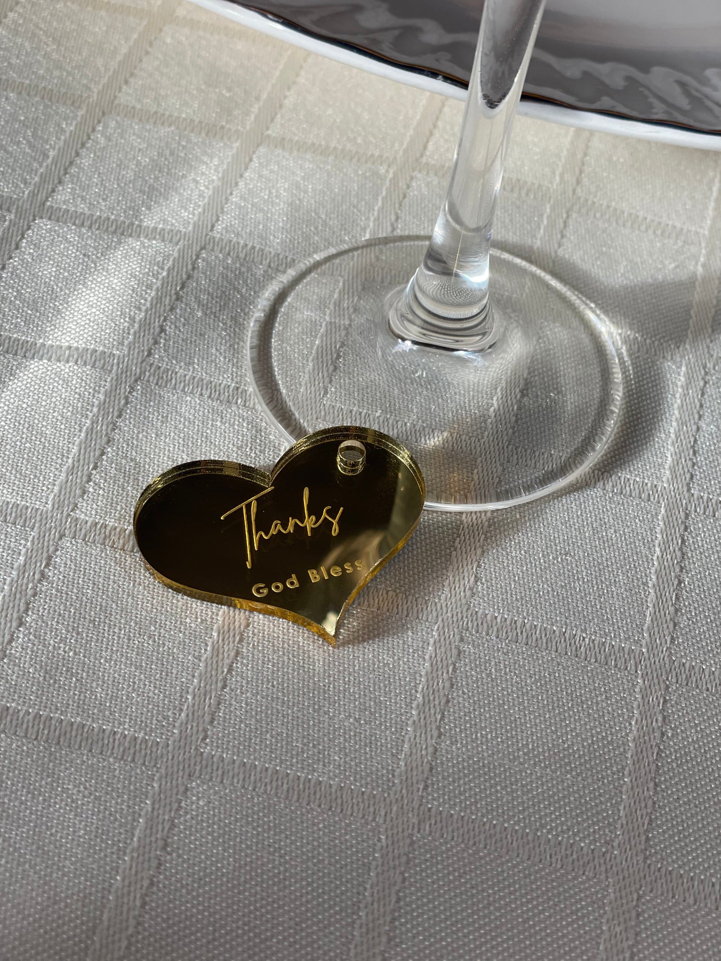 Thanks Love  - Gold Mirror