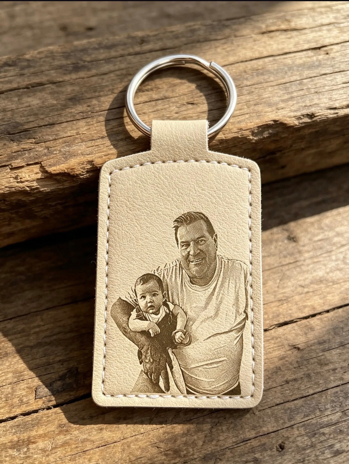 Rectangle Leather Key Chains