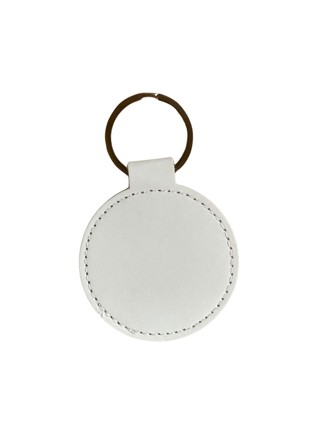 Round Leather Key Chain