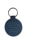 Round Leather Key Chain