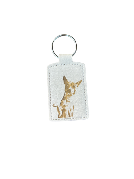 Rectangle Leather Key Chains