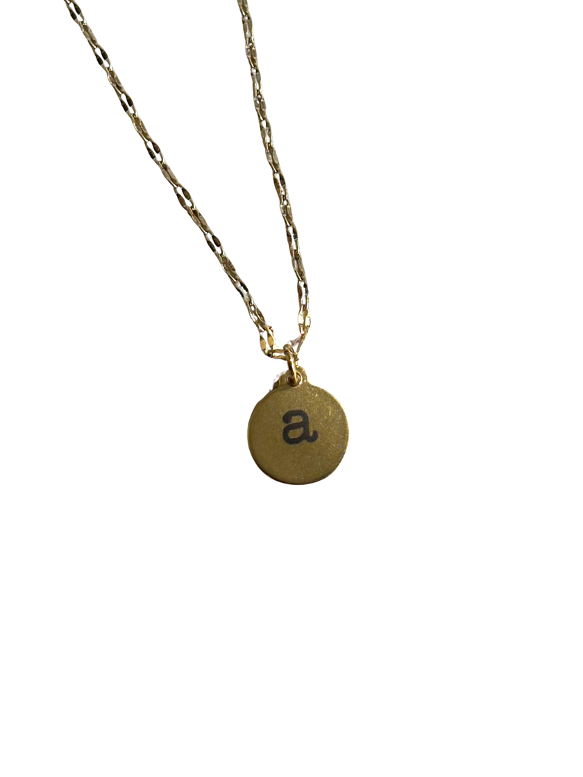 Gold plated round necklace - Stainless Steel