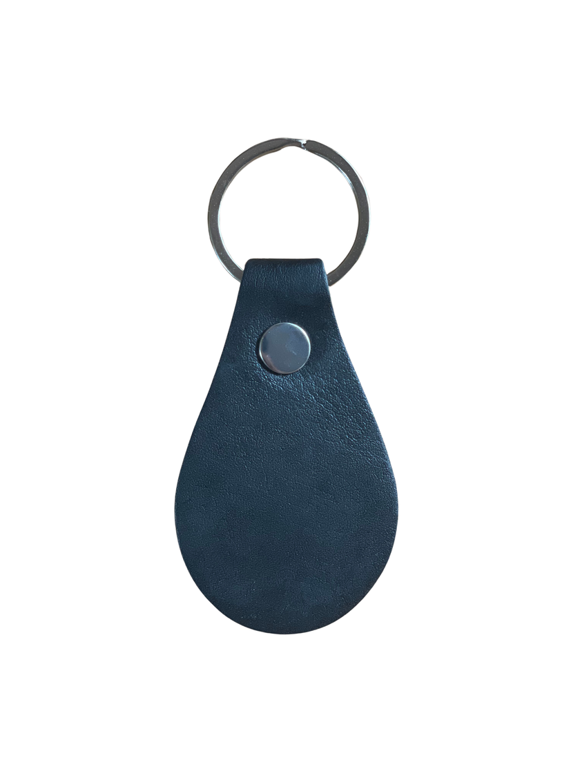 Tear Drop Leather Keychain