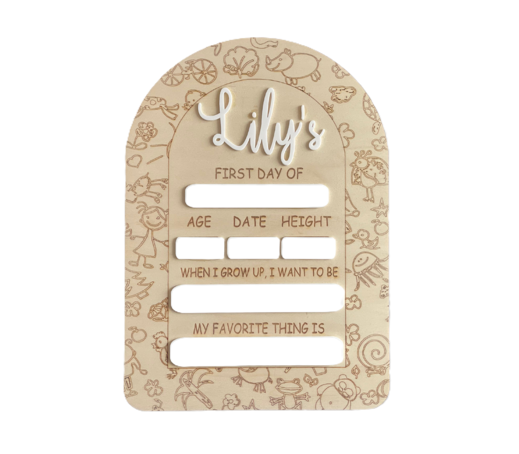 Personalized First Day Board