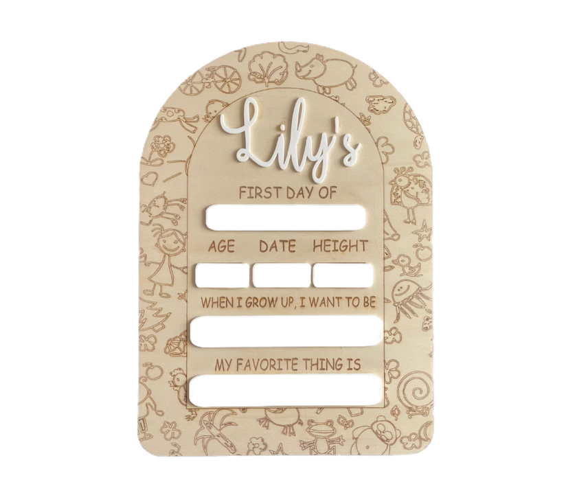 Personalized First Day Board