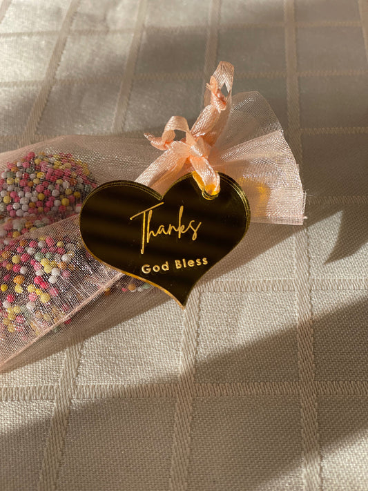 Thanks Love  - Gold Mirror