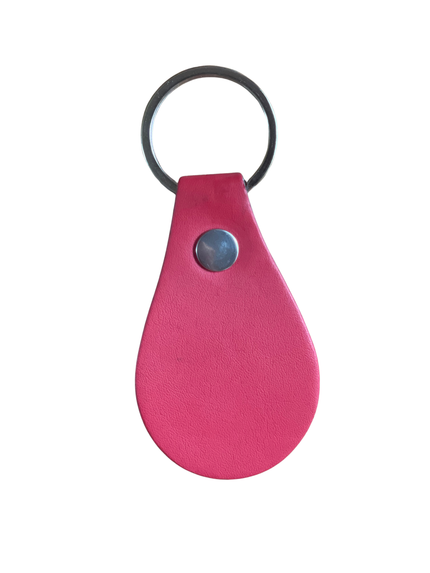 Tear Drop Leather Keychain