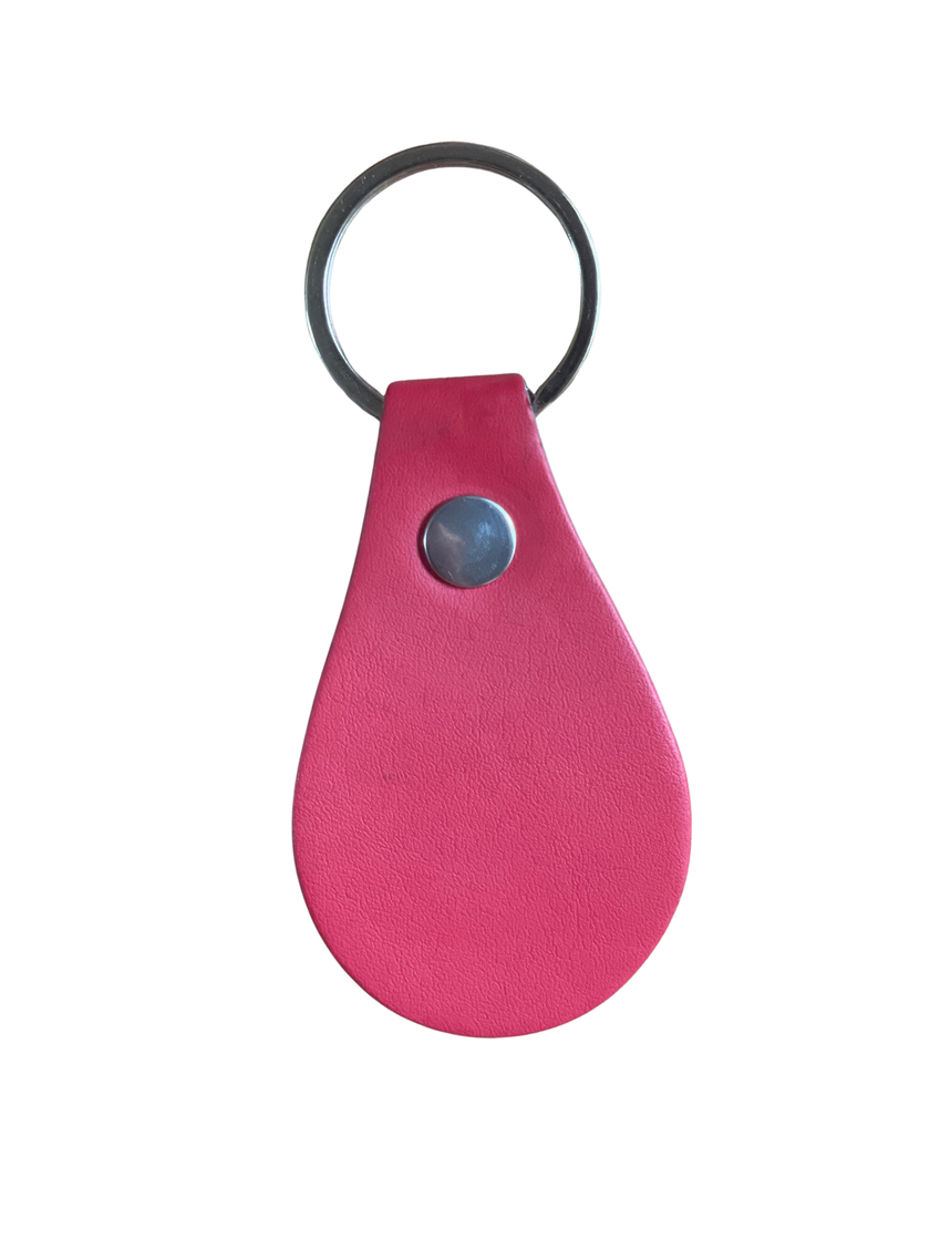 Tear Drop Leather Keychain